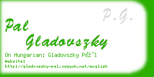 pal gladovszky business card